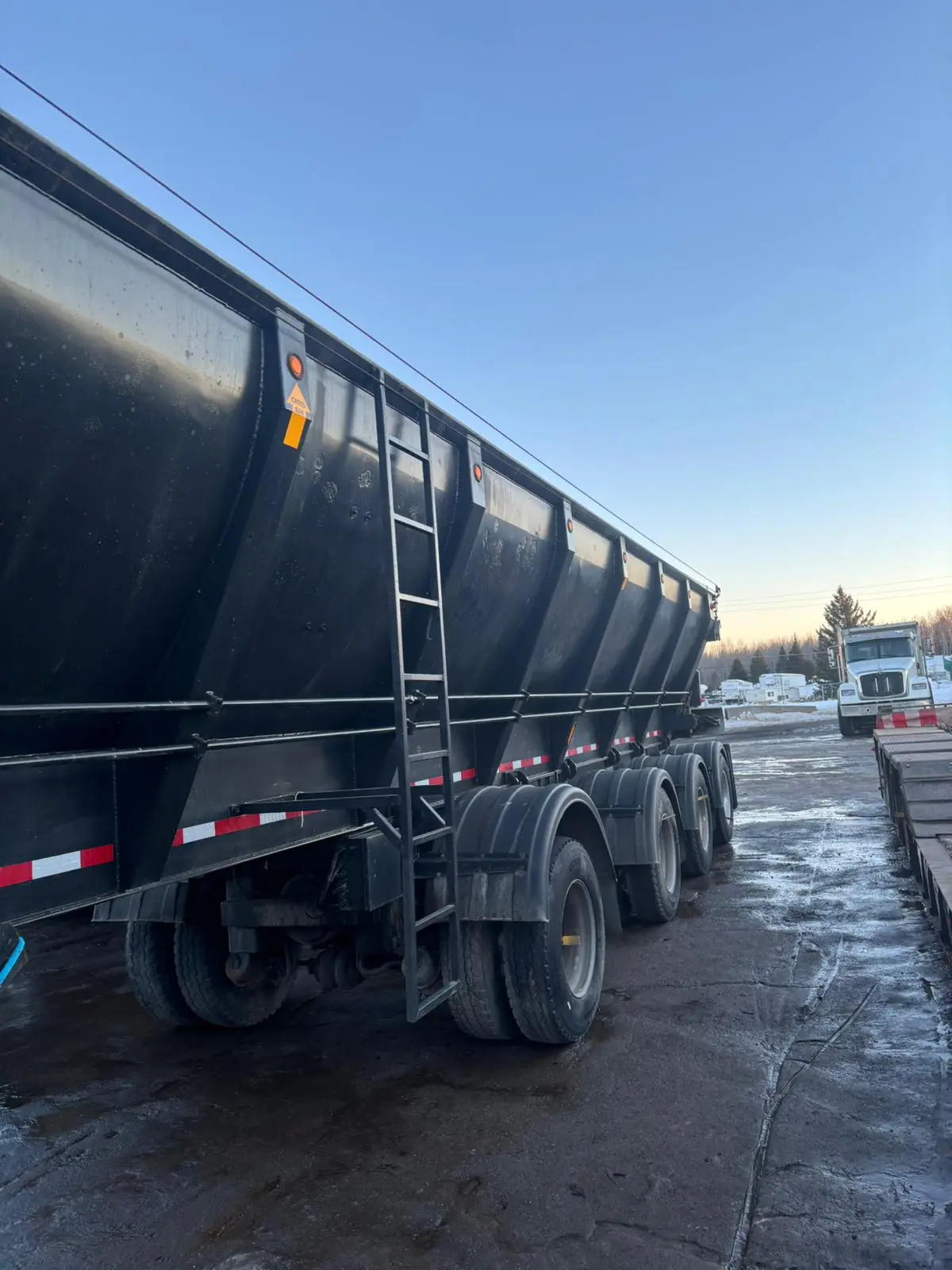 After mobile truck washing — truck and trailer